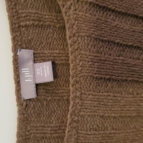 J Jill Chenille Cable-Knit Sweater, XSP - Mushroom Brown - Picture 2 of 8